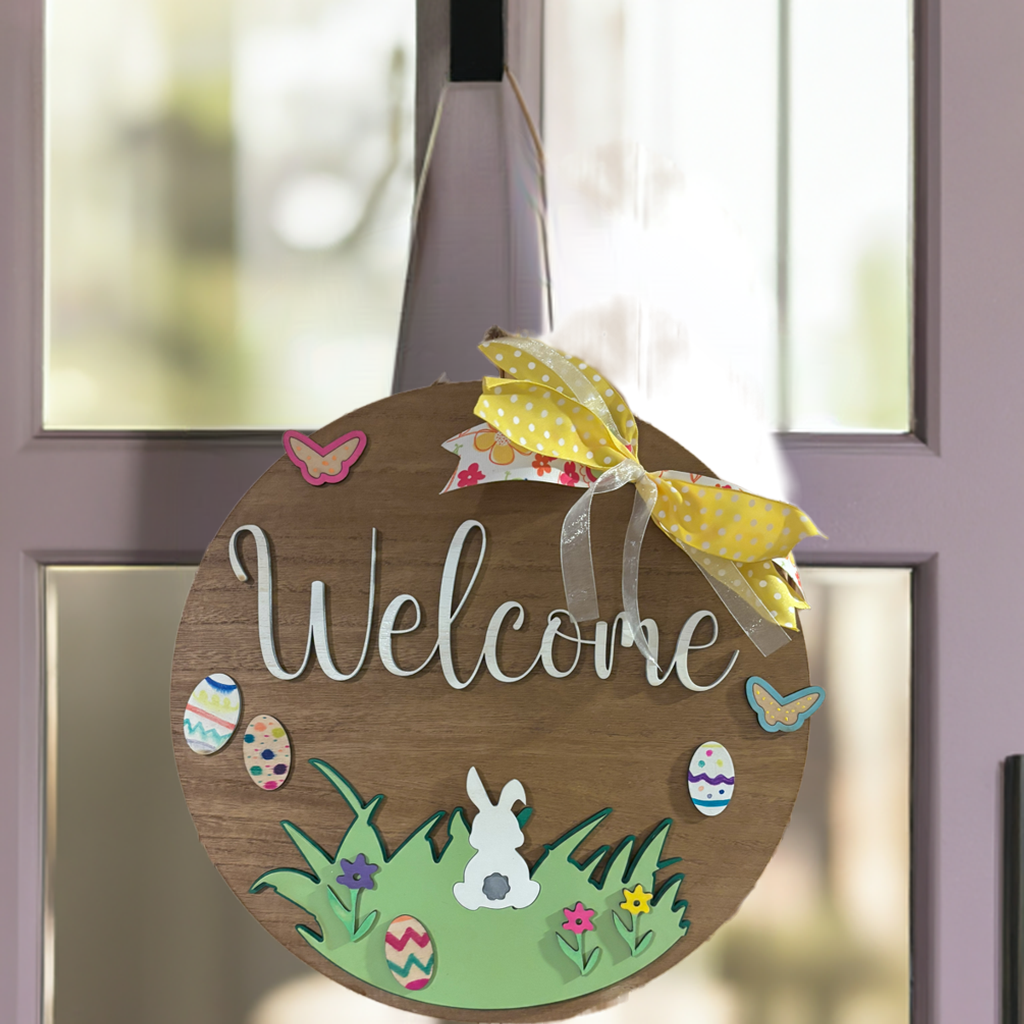 Welcome sign Easter